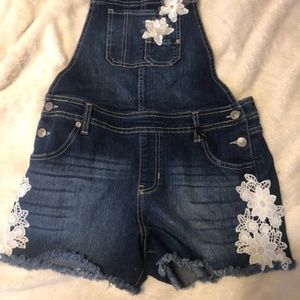 Floral Applique Shortalls